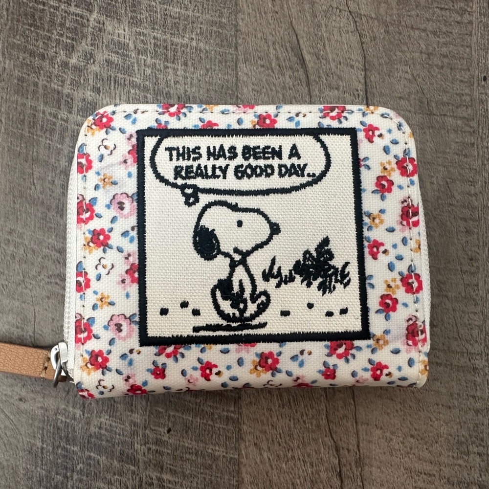 NWOT Cath Kidston x Peanuts Floral Zip Wallet